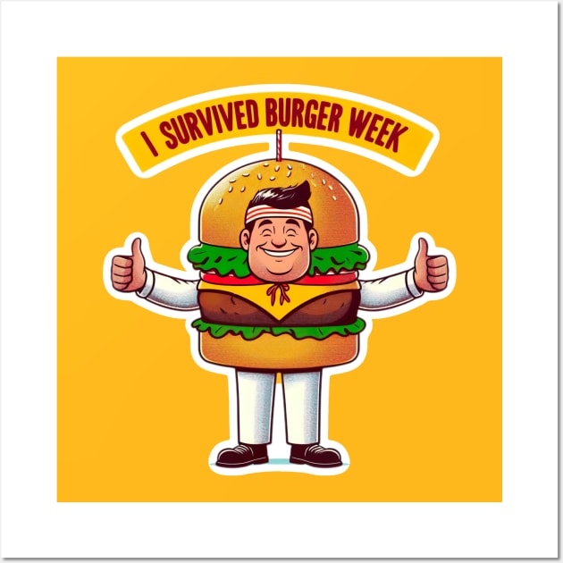 I survived burger week Wall Art by Dead Galaxy